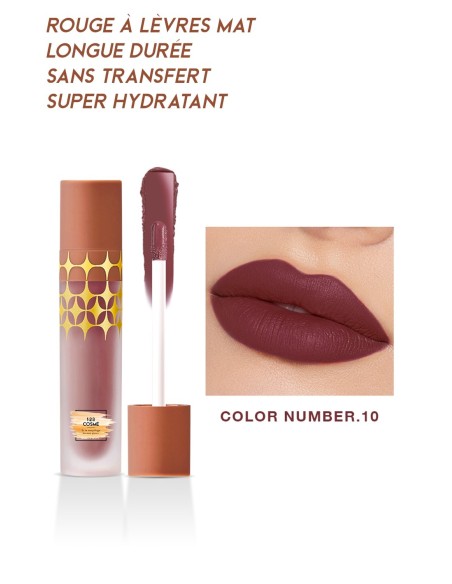 Rouge à lèvres Mat Anti-Gravity - 24 couleurs - 123 Cosmé