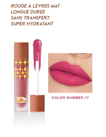 Rouge à lèvres Mat Anti-Gravity - 24 couleurs - 123 Cosmé