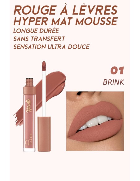 Rouge à lèvres Hyper Mat Mousse - 12 couleurs incroyables - 123 Cosmé