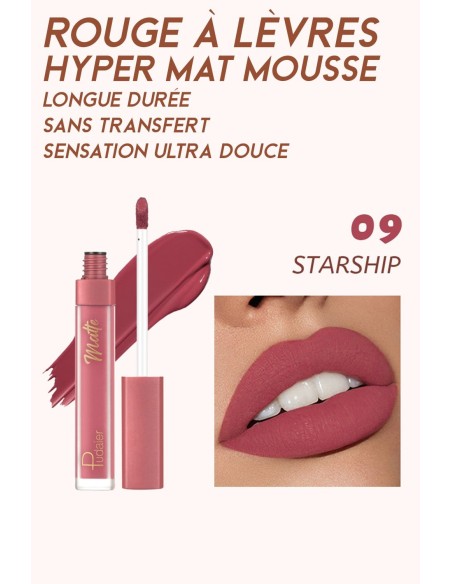 Rouge à lèvres Hyper Mat Mousse - 12 couleurs incroyables - 123 Cosmé