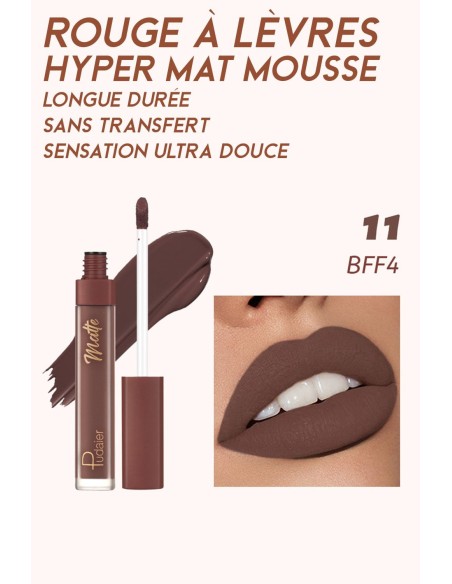 Rouge à lèvres Hyper Mat Mousse - 12 couleurs incroyables - 123 Cosmé