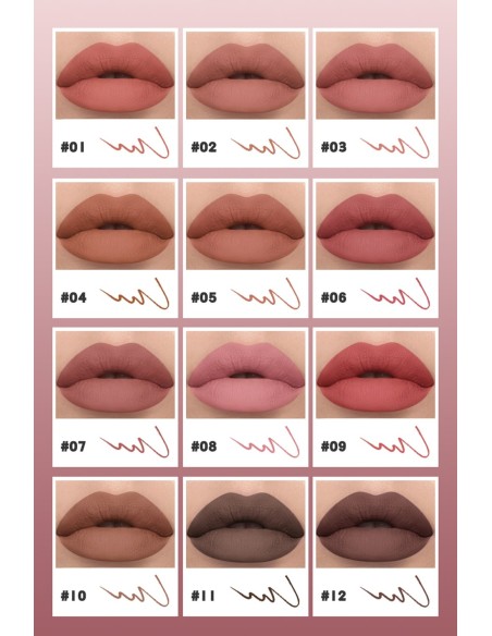 Coffret de 12 crayons à lèvres Lippie Pencil - Longue durée -123 Cosmé