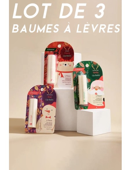 Pack de 3 baumes à lèvres - 123 Cosmé