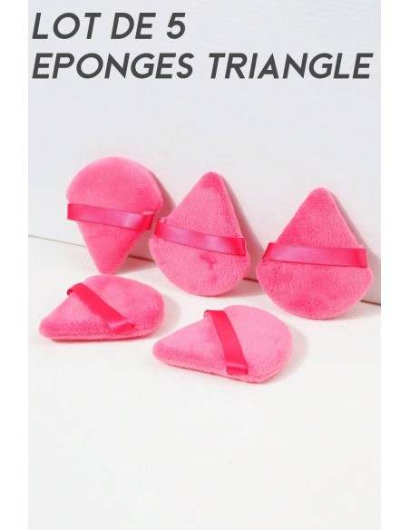5 éponges triangle - maquillage pas cher - 123 Cosmé