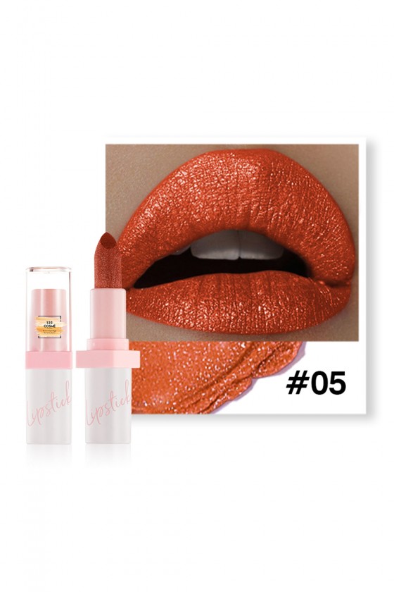Rouge à lèvres à paillettes orange - 123 Cosmé