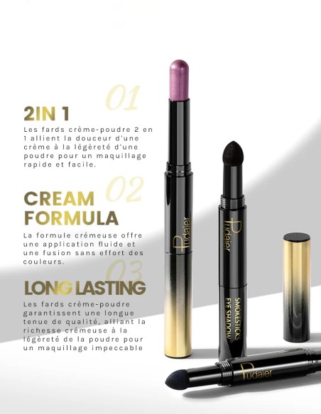 Fard crème et poudre Dual Ended - 6 couleurs - 123 Cosmé