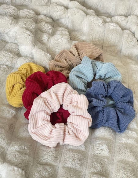 Lot de chouchous en velours Côtelé