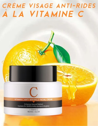 Crème Anti-Rides à la Vitamine C -  Une peau jeune et rayonnante