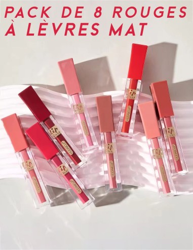 Pack de 8 rouges à lèvres liquide mat "Fashion"