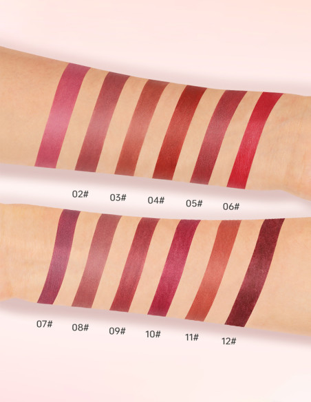 Crayons à Lèvres Télescopiques – 12 Couleurs Intenses - 123 Cosmé