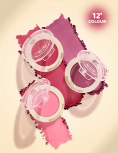 Fard à Joues Poudre - 12 Couleurs Intenses pour un Éclat Naturel - 123 Cosmé