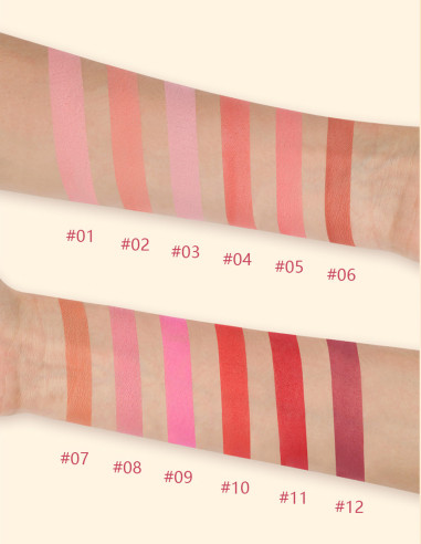 Fard à Joues Poudre - 12 Couleurs Intenses pour un Éclat Naturel - 123 Cosmé