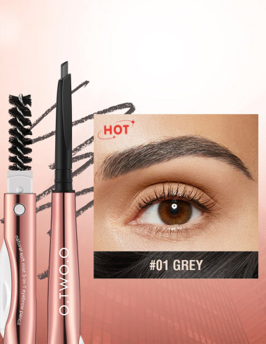 Crayon à Sourcils 3 en 1 : Précision, Longue Tenue & Résistance - 123 Cosmé