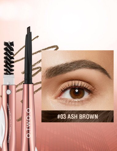 Crayon à Sourcils 3 en 1 : Précision, Longue Tenue & Résistance - 123 Cosmé