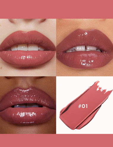 Rouge à lèvres brillant effet gloss Hydratant & repulpant - 123 Cosmé