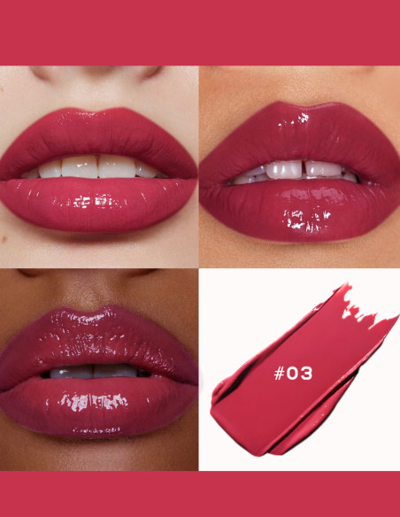 Rouge à lèvres brillant effet gloss Hydratant & repulpant - 123 Cosmé