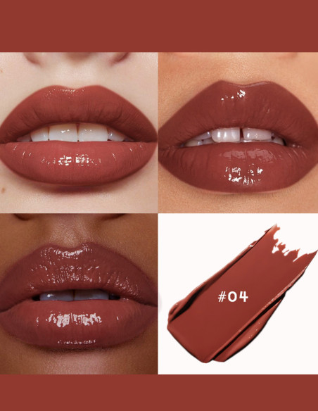 Rouge à lèvres brillant effet gloss Hydratant & repulpant - 123 Cosmé