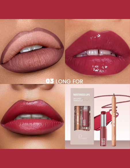 Kit à Lèvres Édition Limitée : Rouge à Lèvres Gloss + Crayon