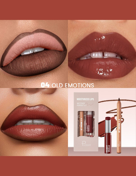 Kit à Lèvres Édition Limitée : Rouge à Lèvres Gloss + Crayon