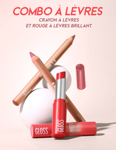 Kit à Lèvres Édition Limitée : Rouge à Lèvres Gloss + Crayon