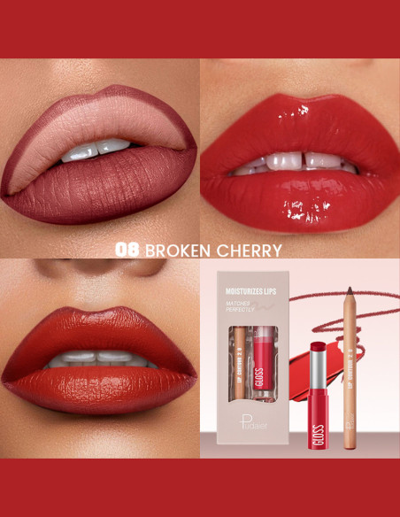 Kit à Lèvres Édition Limitée : Rouge à Lèvres Gloss + Crayon