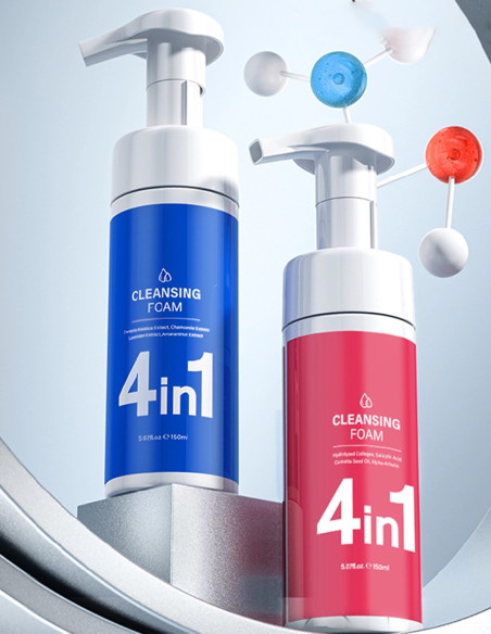 Mousse nettoyante Visage 4 en 1