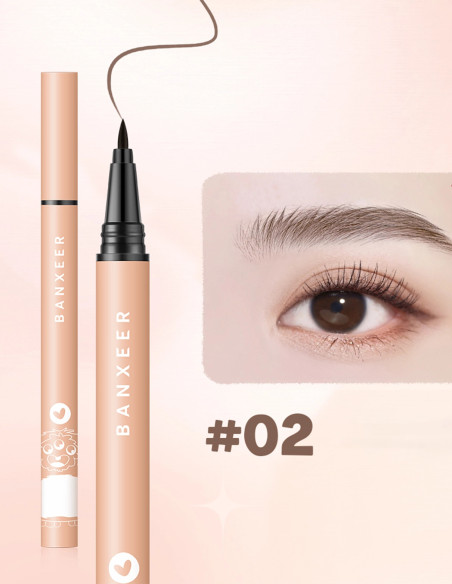 Feutre à Sourcils Marron 3-en-1 - Waterproof & Précis