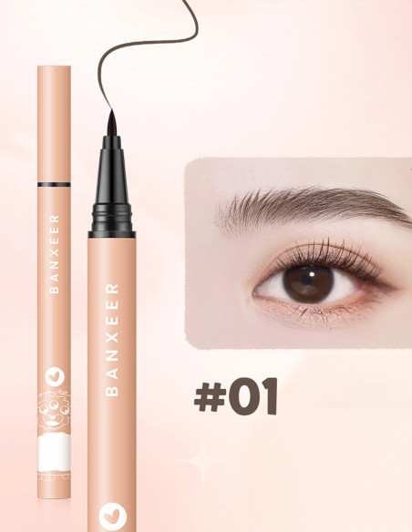 Feutre à Sourcils Marron 3-en-1 - Waterproof & Précis