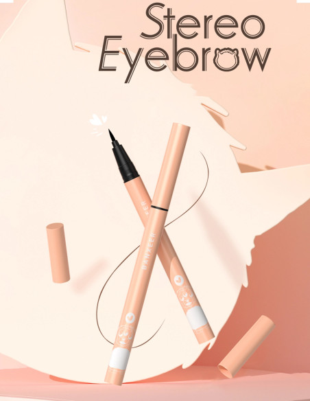 Feutre à Sourcils Marron 3-en-1 - Waterproof & Précis