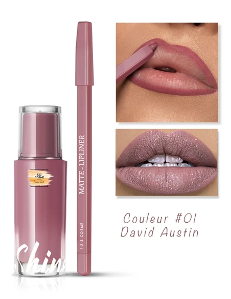 Combo lèvres Mauve David Austin – Nude rosé mauve éclatant