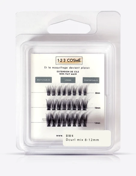 Extensions de cils pas cher courbure D– Léger et réutilisable