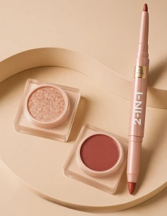 Look de Solegg Makeup – Pack fards crème + crayon lèvres 2