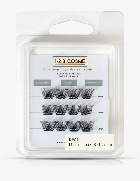 Extensions de cils 8 - 10 - 12 mm - faux cils - 123 Cosmé