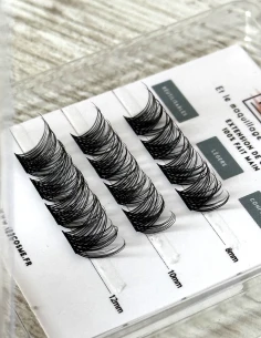 Extensions de cils E D curl8 - 10 - 12 mm - faux cils cat eyes - 123 Cosmé 2