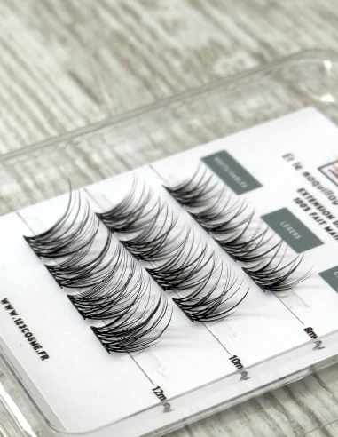 Extensions de cils NF14 C curl 8 - 10 - 12 mm - faux cils cat eyes