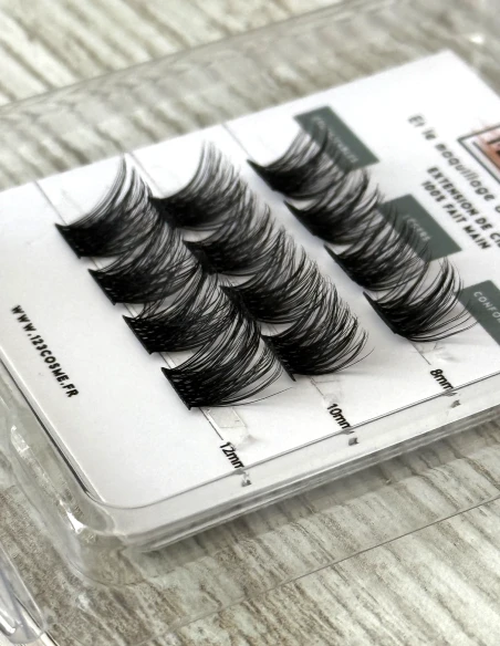 Extensions de cils NF12D C curl curl 8 - 10 - 12 mm - faux cils cat eyes