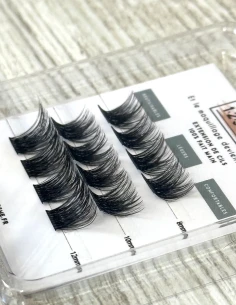 Extensions de cils NF12D C curl curl 8 - 10 - 12 mm - faux cils cat eyes 2