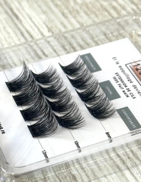 Extensions de cils NF12D C curl curl 8 - 10 - 12 mm - faux cils cat eyes