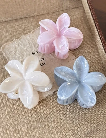 Pinces fleurs marbrées – Accessoires cheveux tendance  | 123 Cosmé