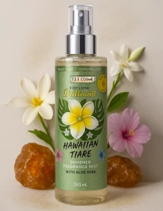 Brume de Parfum Corporel Thiaré d'Hawai - Paillettes Rose Gold - 123 Cosmé