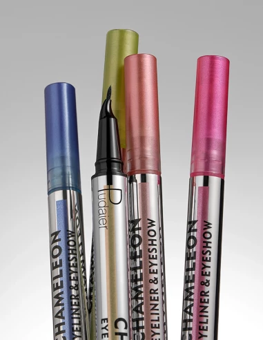 Eyeliner 2 en 1 multichrome waterproof 24H | Feutre noir + Multichrome