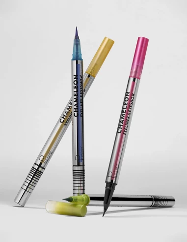 Eyeliner 2 en 1 multichrome waterproof 24H | Feutre noir + Multichrome