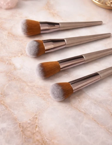 Lot 4 Pinceaux Maquillage Teint Pas Cher | Kit Complet Professionnel