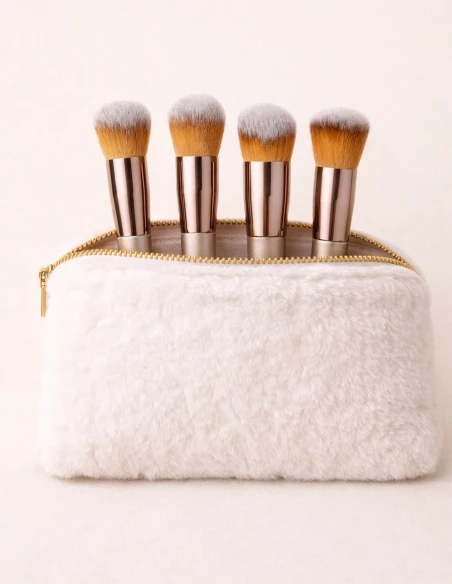 Lot 4 Pinceaux Maquillage Teint Pas Cher | Kit Complet Professionnel