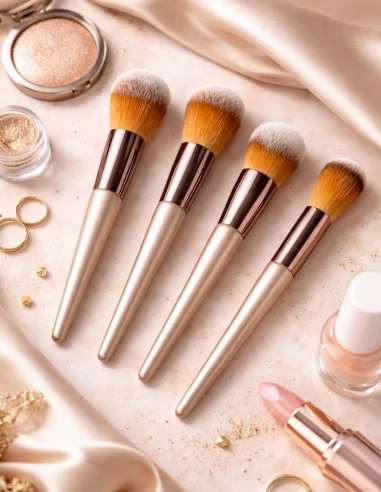 Lot 4 Pinceaux Maquillage Teint Pas Cher | Kit Complet Professionnel