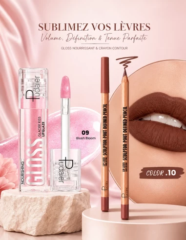 Combo à Lèvres  | Gloss Glacier Lip Glaze & Crayon Sculptor