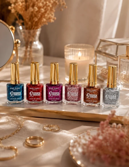 Vernis à Ongles Effet Gel Pailleté | Longue Tenue 9 Jours