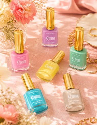 Lot de 6 Vernis à ongles Pastel Effet Gel  |Longue tenue et ultra brillant