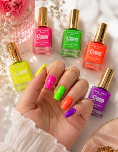 Vernis à Ongles Effet Gel Fluo Néon | Longue Tenue & Brillance