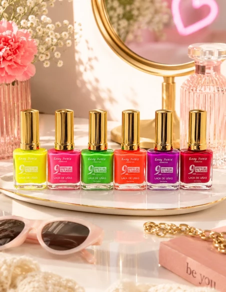Vernis à Ongles Effet Gel Fluo Néon | Longue Tenue & Brillance
